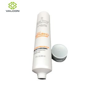 Customized Empty White Tube Packaging Flip Cap 2 Layer HDPE For Hair Conditioner