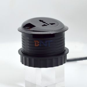 80mm Round Electrical Plugs & Eu Sockets Standard Outlets with USB Charging Type