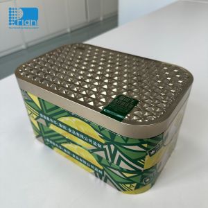 Personalized Modern Biscuit Tin Can , Logo Custom Metal Tin Box