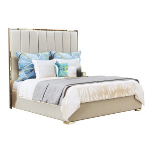 China Wholesale Luxury Modern High Headboard Leather Soft Bed SZ-LU004 on sale