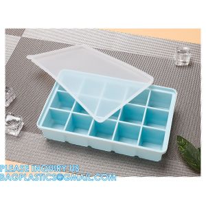 Silicone Ice Cube Molds With Removable Lids Reusable And BPA Free For Whiskey,