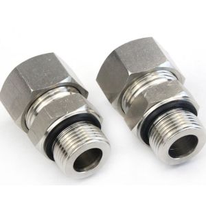 Male Connection Hydraulic Adapters 1cm-Wd DIN Bite Type Metric Thread with