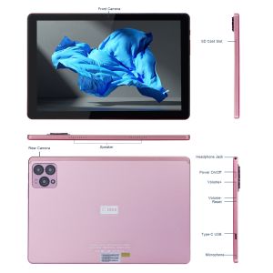 C idea 10 inch Android 12 Tablet 8GB RAM 256GB ROM Model CM8000PLUS Pink