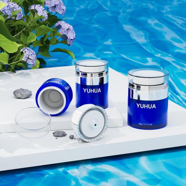 Quality Luxury Pcr 15g 30g 50g Airless Pump Plastic Jar Vacuum Design With Press Pump wholesale