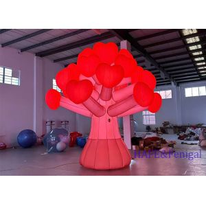 Custom Giant Inflatable Love Tree With Lights For Shopping Mall Event Decoration