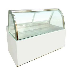 Ventilated Cooling Front Open Cake Display Freezer Double Glazed Toughened