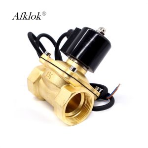 2 Way 1-1/4" Brass Direct Acting Underwater Solenoid Valve DC 12V