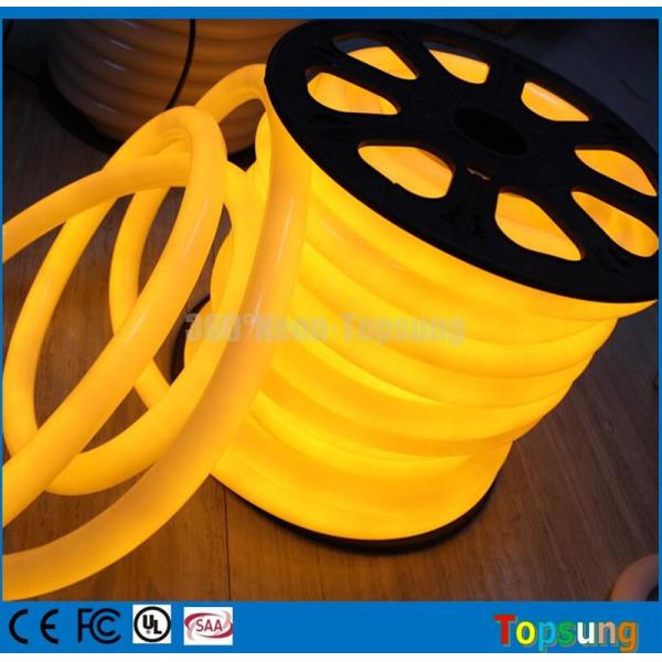 Quality 25M spool 12V yellow round 360 degree led neon flex for room wholesale