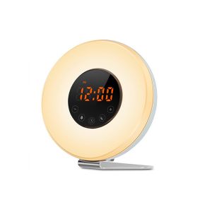 Gradual Wake Up Light Warm White Morning Sunrise Led Light Up Alarm Clock