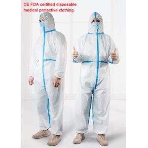 Cheap Anti Epidemic Sterilization Disposable Protective Suit , Waterproof Isolation Gown for sale
