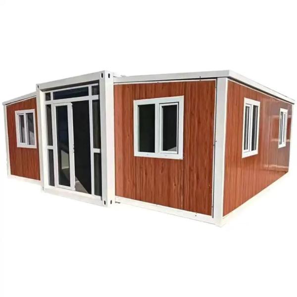 Foldable Double-winged Container House with MGO Board Floor and Online Technical