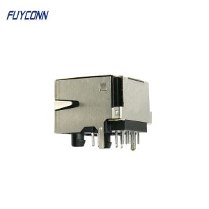 1 Port 1x8P 8Pin Right Angle PCB Female RJ45 Modular Connector