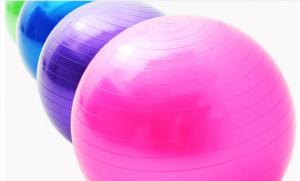 China Exercise screen printing accessories fitness ball yoga , exercise balls with custom logo on sale