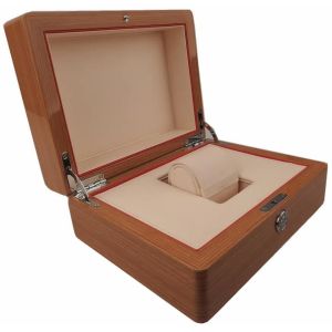 Square Vintage Watch Display Case With Matte Finish Velvet Lining Drop Proof