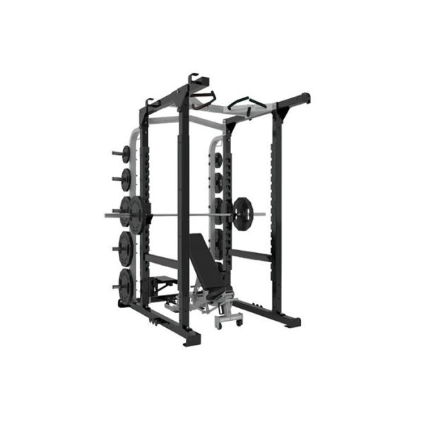 Bodybuilding Commercial Multi Station Gym Equipment , Half Power Squat Rack