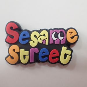 PVC Embossed Logo Soft 3D Silicone Patches Custom For Slippers