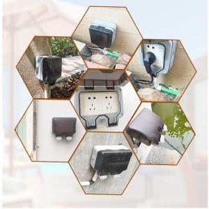 Wall Mounted Power Outlet Socket Outdoor Charging Poles Plastic Switch Box IP66