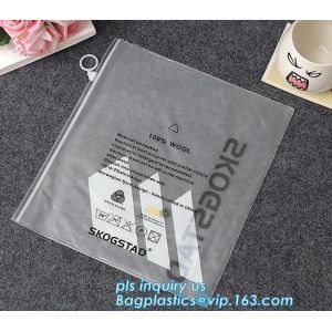 Biodegradable eco-friendly slider k frosted EVA bag, PVC Wash Bag With Slider