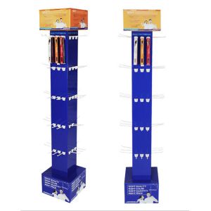 Advertising Cardboard Hook Display Stands Point Of Sale K5 Corrugated
