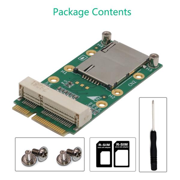 CDMA 3G/4G WWAN LTE Mini Pcie Graphics Card FCC 1x Screwdriver