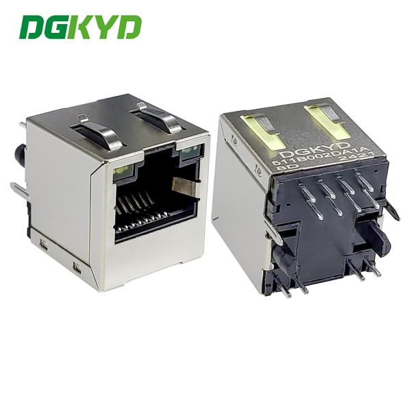 Quality RJ45 Vertical Interface 100Mbps Integrated Filter With Lights And Shrapnel DGKYD511B002DA1A8D wholesale