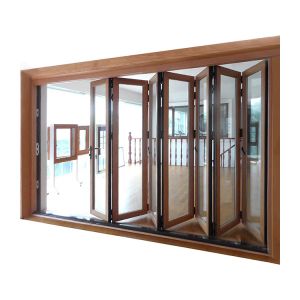 KDSBuilding Cheap Price Front Folding Door Designs In Teak Wood Bifold for