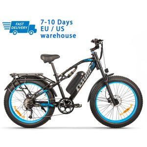 US EU STOCK 26 Inch Fat Tire Ebike 1000w 4 Tire 17Ah Big Lithium Battery All Terrain Electric