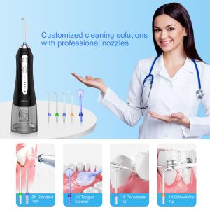 Water Pick IPX7 Waterproof Rechargeable Cordless Electric Portable Jet Teeth