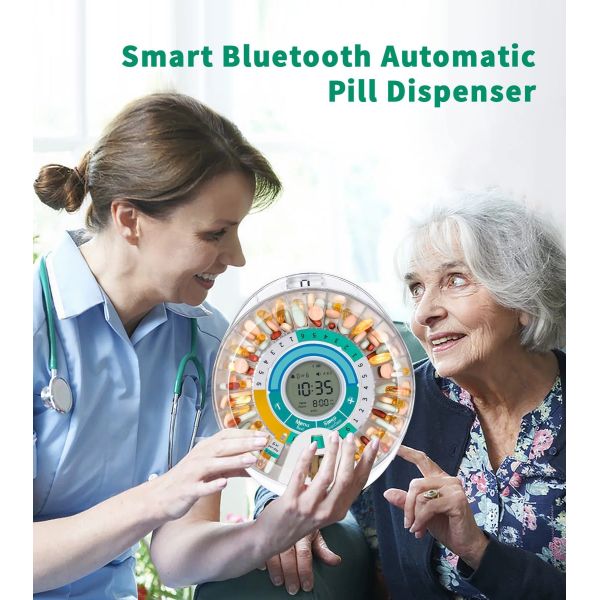 Automatic Pill Dispenser With 28-Day Electronic Medication Organizer, 6 Dosage