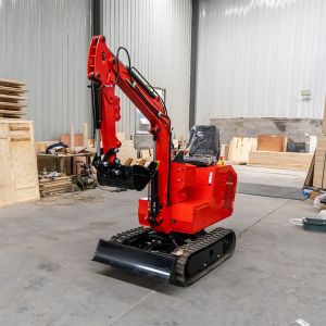Red Micro 1 Ton Mini Excavator 13.5hp For Farm Hydraulic Transmission