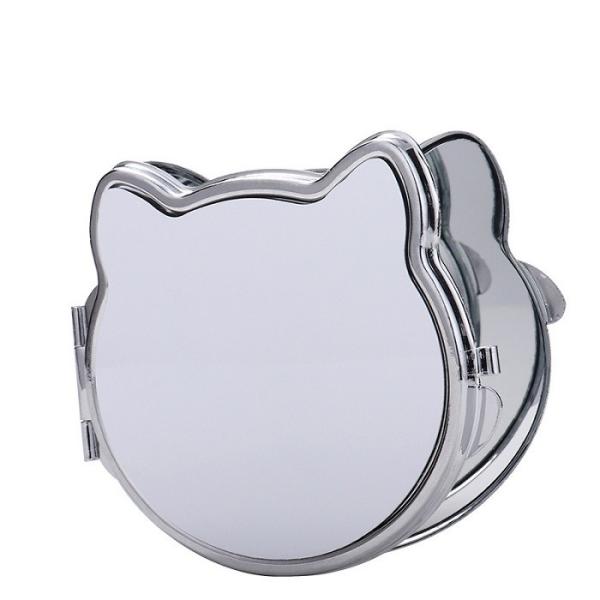 Quality Portable Cat Shape Sublimation Compact Mirror Custom Makeup Mirror wholesale