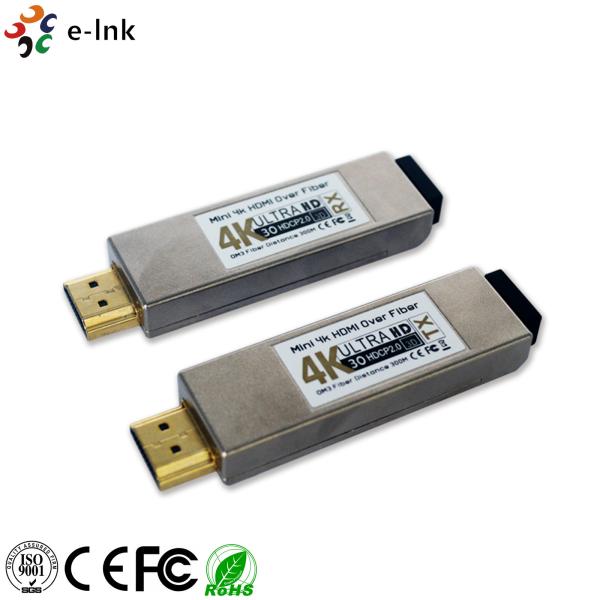 Quality 4K*2K 3D Mini HDMI Over Fiber Optic Extender 850nm Wavelength Support HDCP wholesale