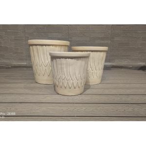 Indoor Hotel Garden Home Reinforced Clay Planter With Drainage Holes And Built