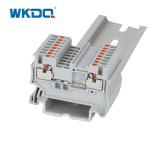 White Feed Through Wire Push In Terminal Block 1.5mm Type With 3.5 Thickness