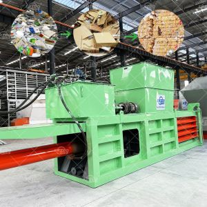 120T Automatic Horizontal Baler Hyd Cotton Compactor For Waste Plastic Bottles