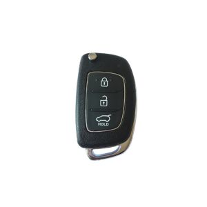 3 Button Smart Hyundai Car Key 4D60 80BIT Black Color Plastic Material