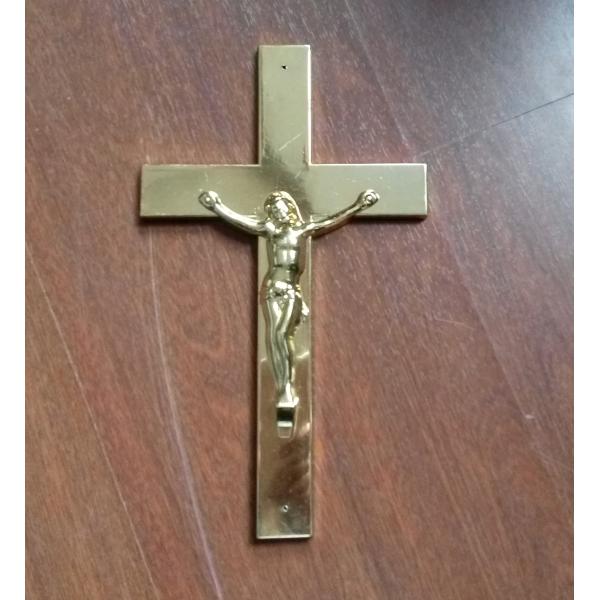 Silver Color Plastic Jesus Coffin Crucifix Size 24 × 14 Cm For Funeral Casket