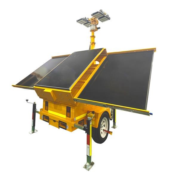 Quality Mobile Solar Trailer With LED Lights For Construction Sites Night Lighting wholesale