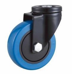 Cheap 04-Medium duty caster Blue PVC bolt hole caster for sale