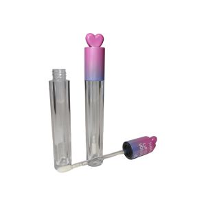 Black Lip Gloss Tube With Screw Cap Closure Black Box Included Custom Logo