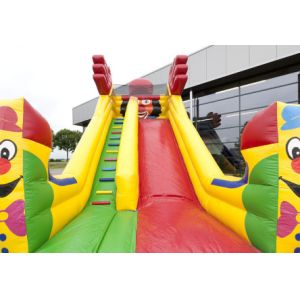 Single Lane Super Clown Inflatable Slide 6.3m Height With Logo Printing