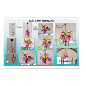 Murano blown glass chandelier for Indoor home Project Lighting (WH-BG-04)