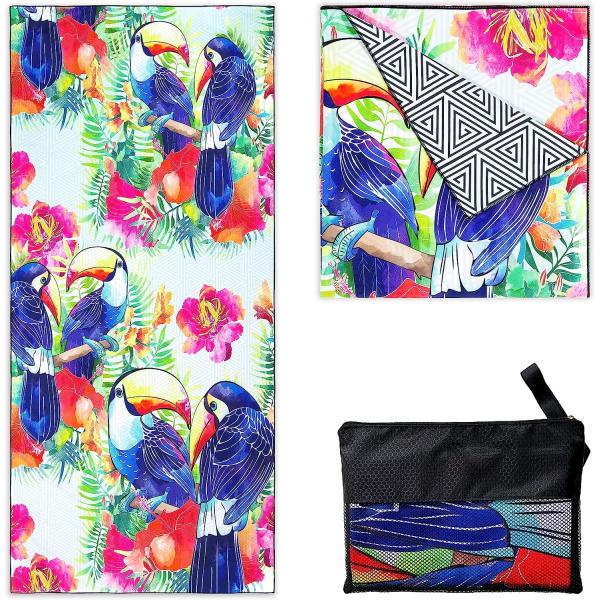 Quality Custom Sand Free Recycled Microfiber Beach Towel With Pocket Towel wholesale