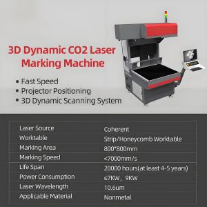 Fast Speed SCM2000 Laser Cutting Machine 150w RF Tube Dynamic CO2 Laser Marker