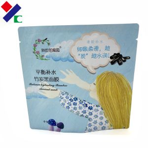 Rotogravure Printing Three Side Seal Pouch Facial Mask Packaging Aluminum Foil