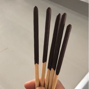 Automatic Pepero Bar Chocolate Enrobing Line Finger Biscuit Bar Coating