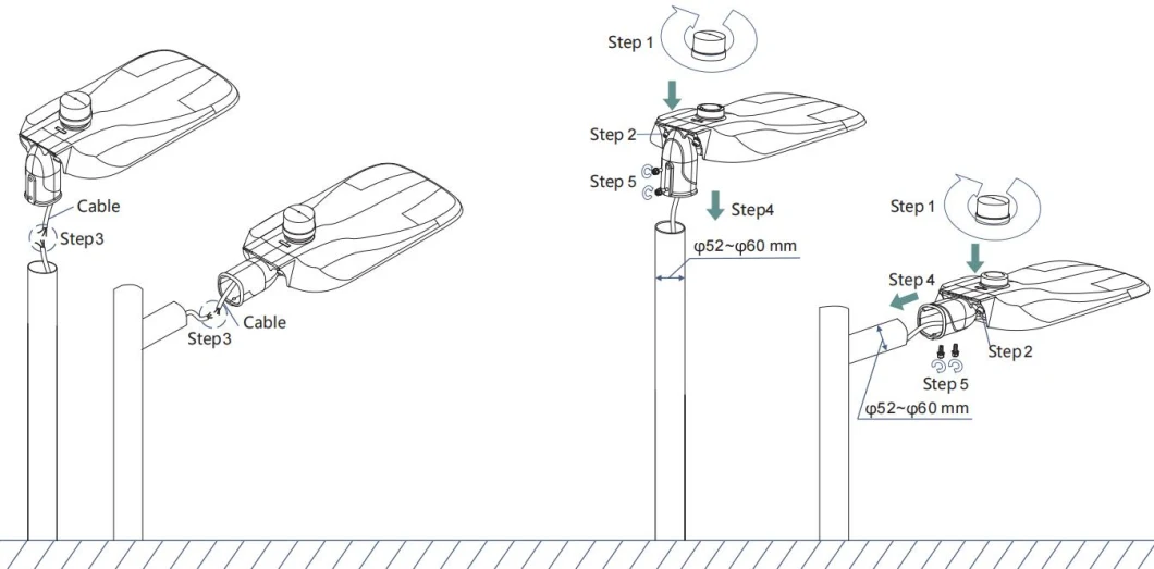 Waterproof SKD Weatherproof 30W 50W 150W 200W 300W Smart Control Photocell Surge Protection Dali Dimming LED High Way Lighting LED Parking Lot Street Light