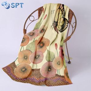 Customized Printing Plush Microfibre Bath Towel for Non-Fading and Easy