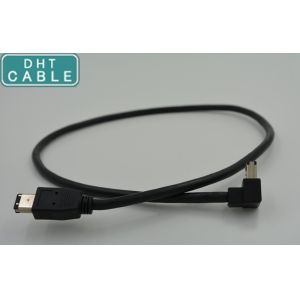 Right Angle IEEE 1394 Firewire Cable With 1394A 6 Pin 90 Degree Female Connector