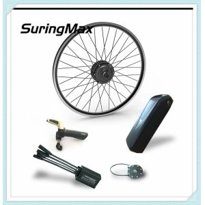 Front Hub Motor Wheel Assist Electric Ebike Kit 36V350W With Batteries